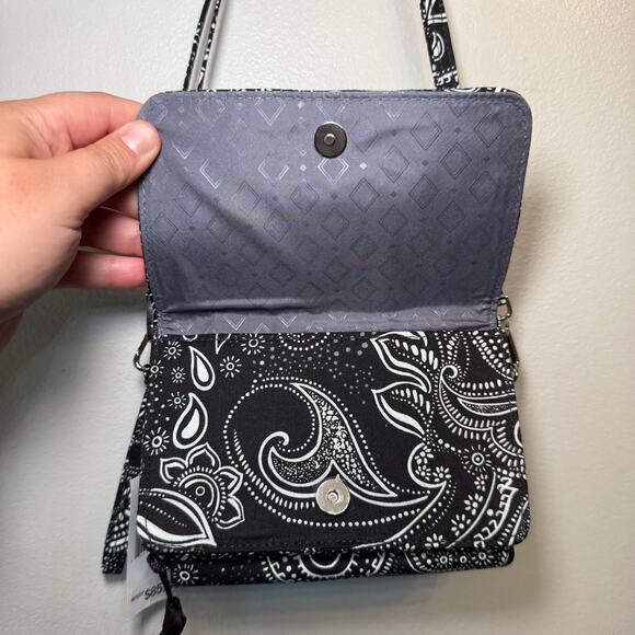 Vera Bradley Stellar Paisley Print RFID 3 In One Crossbody Bag Purse - Picture 4 of 9